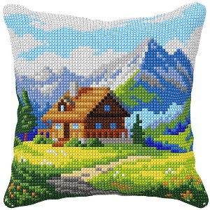Orchidea Cushion cross stitch kit Mountain Landscape 99120 : Target
