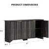 Fluted Sideboard Buffet Cabinet with Storage,4 Door Kitchen Storage Cabinet - 2 of 4