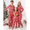 Family Matching Christmas Pajamas Front Zipper One Piece Pajamas wiht Pocket Holiday Pajamas Fleece-Lined Sleepwear Matching Jammies - 4 of 4