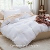 Duvet Cover Set 3pcs Prewashed Fabric Queen Size Bright White - Bedsure - 2 of 4