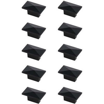 Elegant Lighting Perry 2Inch Matte Black Rectangle Knob Multipack (Set of 10)