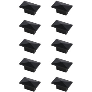 Elegant Lighting Perry 2Inch Matte Black Rectangle Knob Multipack (Set of 10) - 1 of 4