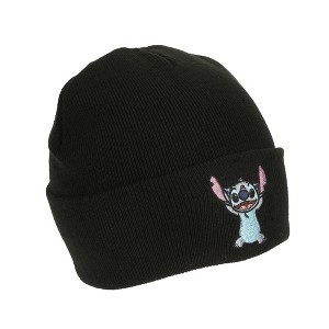Lilo & Stitch Embroidery On Acrylic Knit Standard Cuff Beanie - 1 of 4