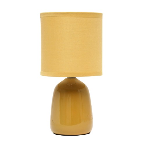 Round Prism Mini Table Lamp With Matching Fabric Shade Black