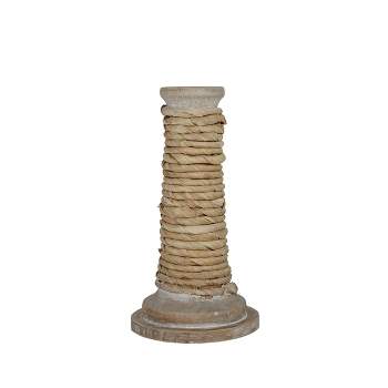 Wrapped Reed Taper Holder by Foreside Home & Garden