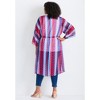 Avenue Women's Plus Size Tie-Front Duster Duster - 3 of 4