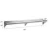 36"x12" Stainless Steel Wall Shelf, Floating Metal Shelving, for Kitchen, Garage and Utility Room - 2 of 4