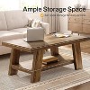 Tribesigns 47.24" Farmhouse Coffee Table, 2-Tier Wood Living Room Tables, Center Table with Storage for Living Room, Apartment, Bedroom, Office - 2 of 4