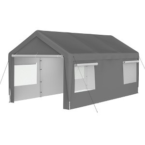 Gsluuk Carport Canopy Heavy Duty Boat Car Canopy Garage with Removable Sidewalls and Roll-up Ventilated Windows - 1 of 1