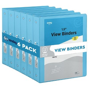 Enday 0.5-Inch 3-Ring View Binder With 2-Pockets - 6 Packs - 1 of 4