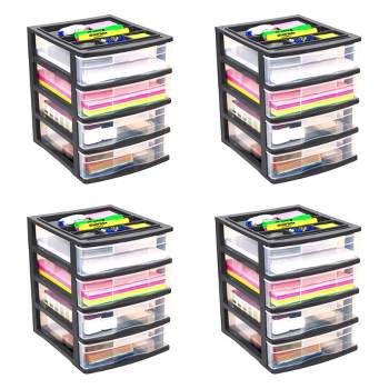 Sterilite Medium Weave Craft Office Supplies 3 Drawer Storage Organizer (4  Pack), 1 Piece - Kroger