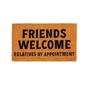 28" x 16" Nature Coir Mat, Friends Welcome - 1 of 4