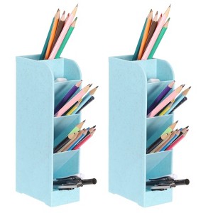 Unique Bargains PVC Space Saving 5 Slots Design Marker Organizers 3.6" x 8.1" 2 Pcs - 1 of 4