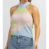 Women's BEACH SCENE KNIT MOCKNECK TANK TOP - Fore - 3 of 4