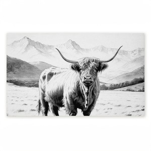Stupell Industries Highland Sketch in Mountains Printed Outdoor Door Mat, design by Kim Allen, 18"x30" - 1 of 4