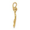 Black Bow Jewelry 14k Yellow Gold Textured Four Leaf Clover Pendant, 13mm (1/2 inch) - 2 of 4