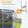 Outdoor Trampoline for Kids & Adults, Recreational Trampoline w/Ladder & Safety Net, Backyard Trampoline, 440LBS Capacity, Round Pumpkin Trampoline - 4 of 4
