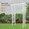 Karl Home | 61" W x 21.5" D PVC White Garden Wedding Arbor - 2 of 4