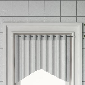 vidaXL Curtain Rails 2 Pcs White and Silver 15.7"-23.6" Aluminum - 1 of 4