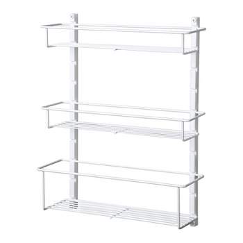 ClosetMaid Adjustable 3 Shelf Spice Rack Organizer Kitchen Pantry Storage for Cabinet Door or Wall Mount with Metal Shelves, White