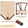 Lyngins 4-Pack Modern Iron Wishbone Dining Chair with Rope-Weaved Seat Cushion, Eco-Friendly Kitchen Chair, Easy Assembly for Dining Room, Living Room - 4 of 4