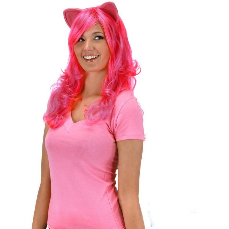 Elope My Little Pony Pinkie Pie Adult Costume Wig W/Ears, 1 of 2