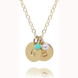 Initial Necklace for Women, Personalized 14K Gold or Sterling Silver Pendant - 1 of 4