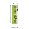 HOMLUX 4-Tier Bookcase with 4 Open Cubbies Storage Shelf Display Organizer, Green - 2 of 4
