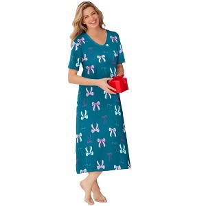 Dreams & Co. Long Print Sleepshirt - 1 of 4