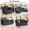 Belffin Corduroy Ottoman Modular Sectional Couch Module Parts Convertible Modern Sectional Sofa Couch - 3 of 4