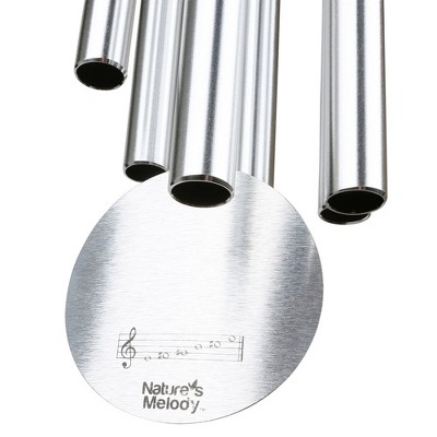 Nature's Melody 28" Silver Aluminum Outdoor Wind Chimes