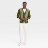 Houston White Adult Birdseye V-Neck Cardigan - Green - 3 of 3