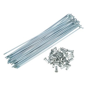 Unique Bargains 14G J Bend Bicycle Steel Spokes 36 Pcs - 1 of 4