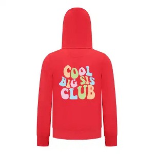 Everyday Kids Cool Big Sis Club Girls Zip Up Hoodie – Colorful Sibling Sweatshirt - 1 of 4