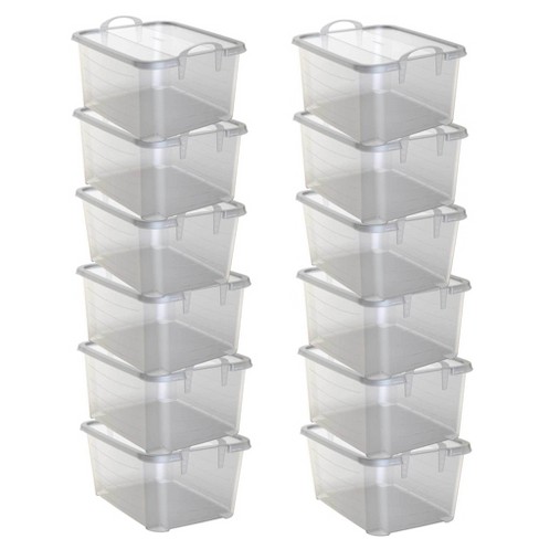 Life Story Locking Stackable Closet & Storage Box 55 Quart Containers (18 Pack)