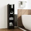 Costway Bathroom Storage Cabinet with Adjustable Shelf 1 Door & 2 Open Shelves Living Room White/Black/Brown - 2 of 4
