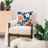 Deny Designs Laura Trevey Classic Floral Navy Square Indoor Throw Pillow - 2 of 4