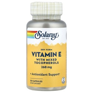 Solaray Vitamin E with Mixed Tocopherols, 268 mg, 50 Capsules - 1 of 4