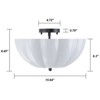 LLHZSY 15 9/10" Modern Semi Flush-Mount Ceiling Light 3-Light Half-Cut Pumpkin Petal Cloud Glass - 4 of 4