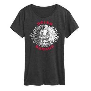 Women's - Disney Villains - Doing Damage Cruella Short Sleeve Graphic T-Shirt - 1 of 4