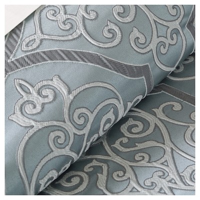 Blue Queen Cotton Jacquard 12-Piece Bedspread Set