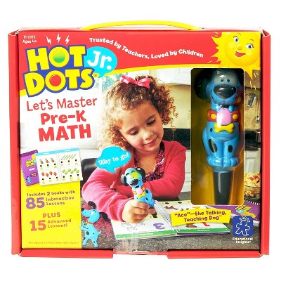 Educational Insights Hot Dots Jr. Let's Master Pre-K Math Set with Ace - The Talking, Teaching Dog Pen