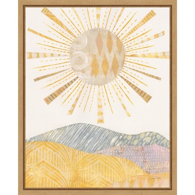 Boho Sunshine II Natural Maple Framed Canvas Wall Art