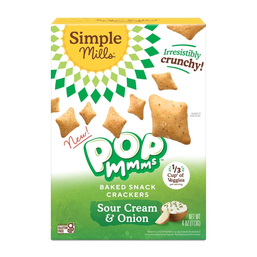 Simple Mills Crackers Pop Mmms Sour Cream & Onion - 4oz