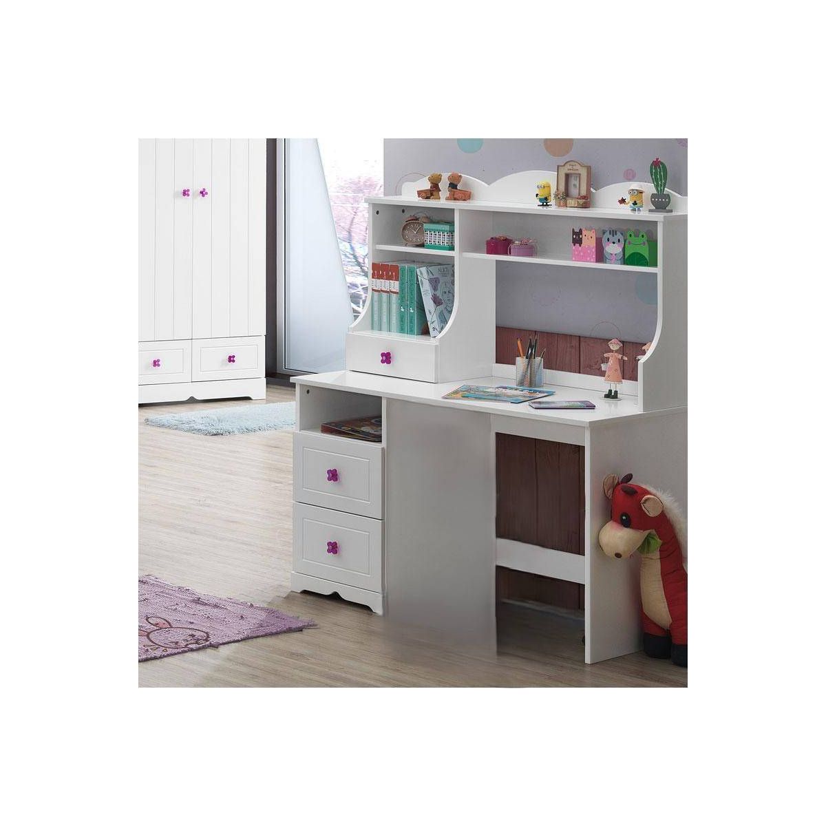 Meyer Hutch White - Acme Furniture: Office Hutch Tops with Fixed Shelf & Storage Drawer - thumbnail 2
