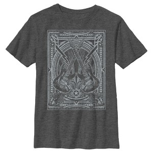 Boy's Lost Gods Distressed Guitar Poster T-Shirt - 1 of 4