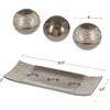 Creative Scents Silver Dublin Decorative Tray /3 Orbs - 3 of 4