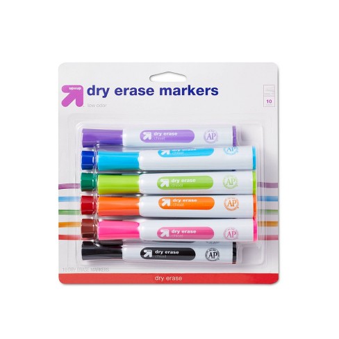 10pk Chisel Tip Dry Erase Markers Multicolor - up & up™ - image 1 of 3