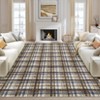 Modern Geometric Striped Area Rug Washable Rugs for Living Room Easy Cleaning Floor Cover with Non-Slip Backing - 3 of 4