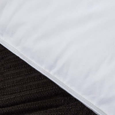 White Gusseted Goose Down Feather Pillows Set of 2